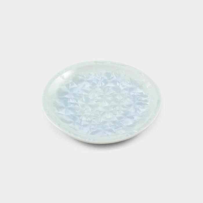 [SMALL DISH (PLATE)] FLOWER CRYSTAL (WHITE) PLATE | TOUAN | KYOTO-KIYOMIZU WARES