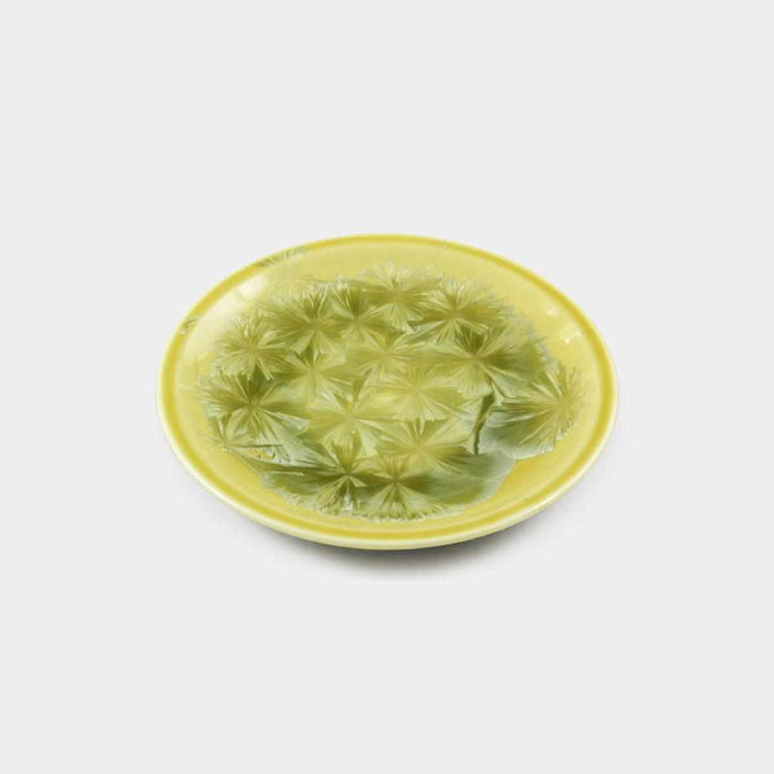 [SMALL DISH (PLATE)] FLOWER CRYSTAL (YELLOW) DISH | TOUAN | KYOTO-KIYOMIZU WARES