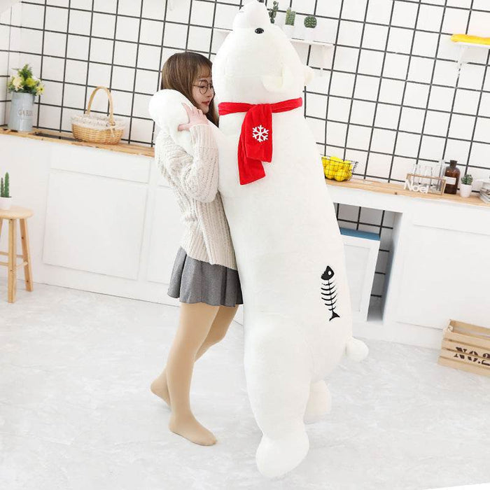 Snowflake: Big Polar Bear Plushie | 5ft Stuffed Polar Bear - Goodlifebean Stuffed Animals