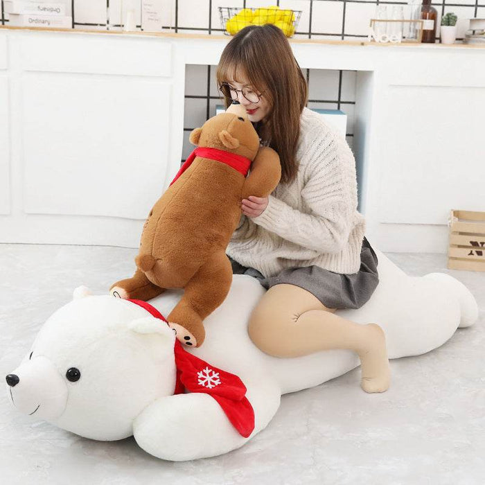 Snowflake: Big Polar Bear Plushie | 5ft Stuffed Polar Bear - Goodlifebean Stuffed Animals