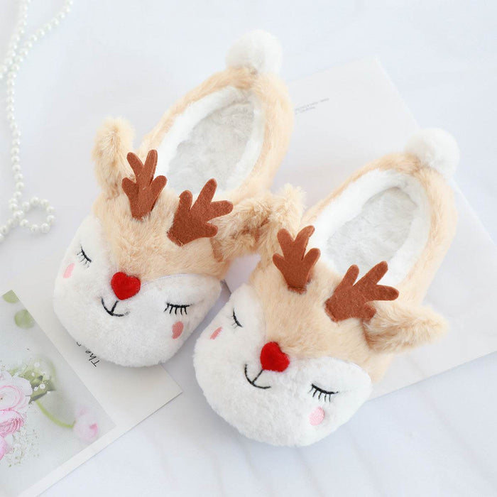 Snugglee Plush Reindeer Rudolf Indoor Slippers - Goodlifebean Shoes
