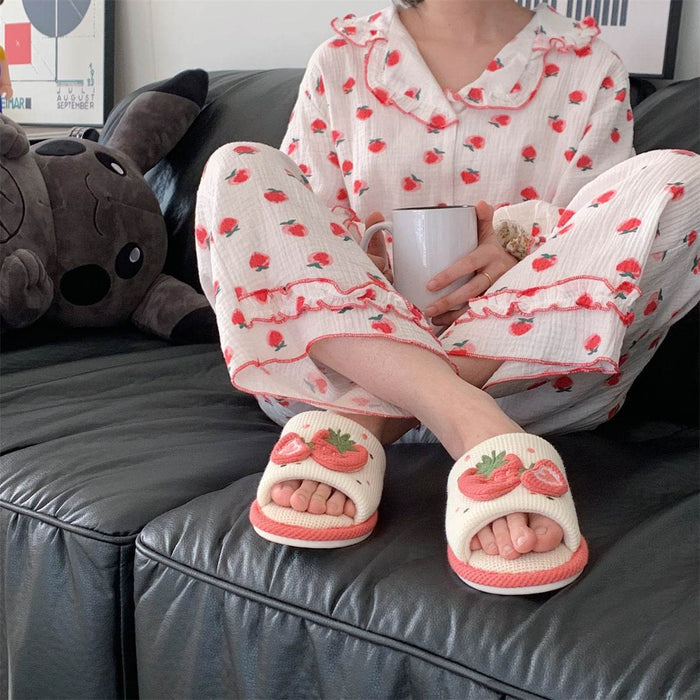 Snuggly Strawberry Slippers - Goodlifebean Home & Garden