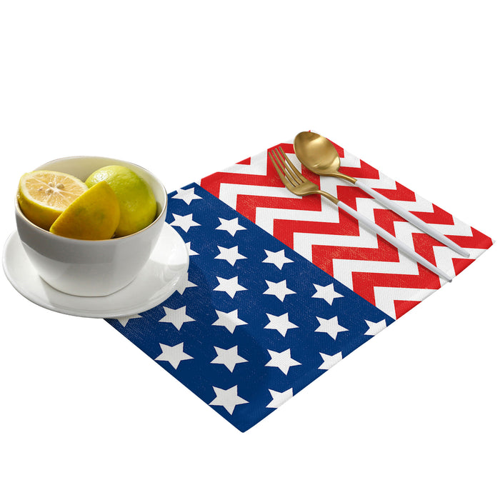 Star wave Independence Day Personalized Table Placemats - LeobonZone