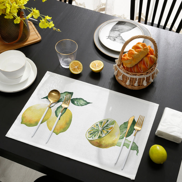 Summer fruit lemon multi Personalized Table Placemats - LeobonZone
