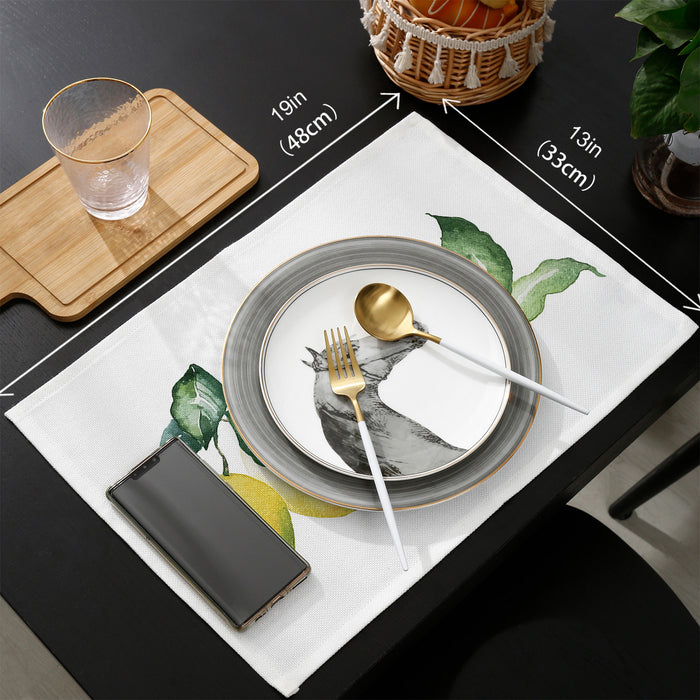 Summer fruit lemon multi Personalized Table Placemats - LeobonZone
