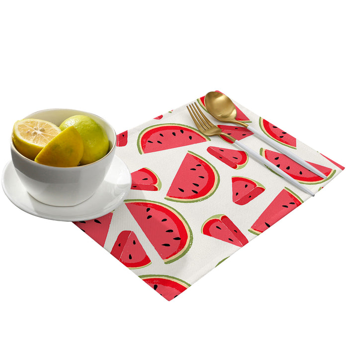 Summer fruit watermelon Personalized Table Placemats - LeobonZone