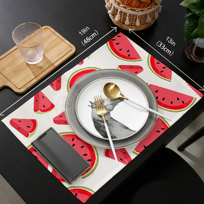 Summer fruit watermelon Personalized Table Placemats - LeobonZone
