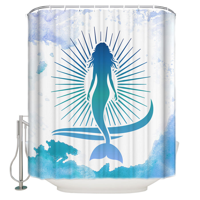 Summer sea Mermaid DURABLE SHOWER CURTAIN - LeobonZone