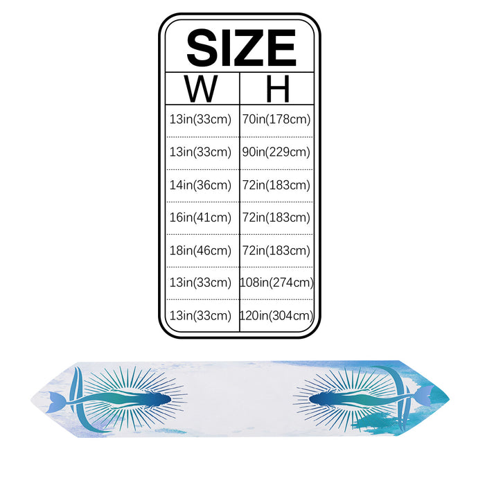Summer sea Mermaid Sharp Angle Table Runner Place Mats - LeobonZone