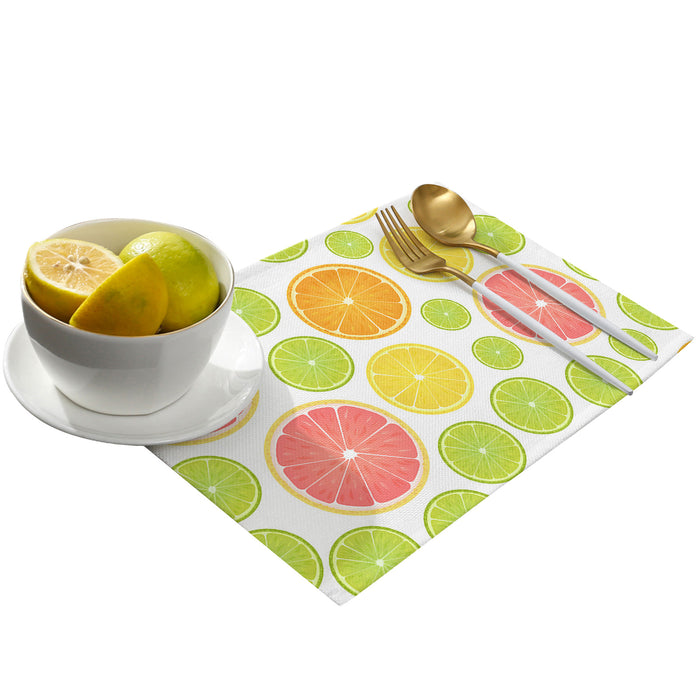 Summer style of grape fruit Personalized Table Placemats - LeobonZone