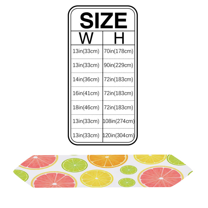 Summer style of grape fruit Sharp Angle Table Runner Place Mats - LeobonZone