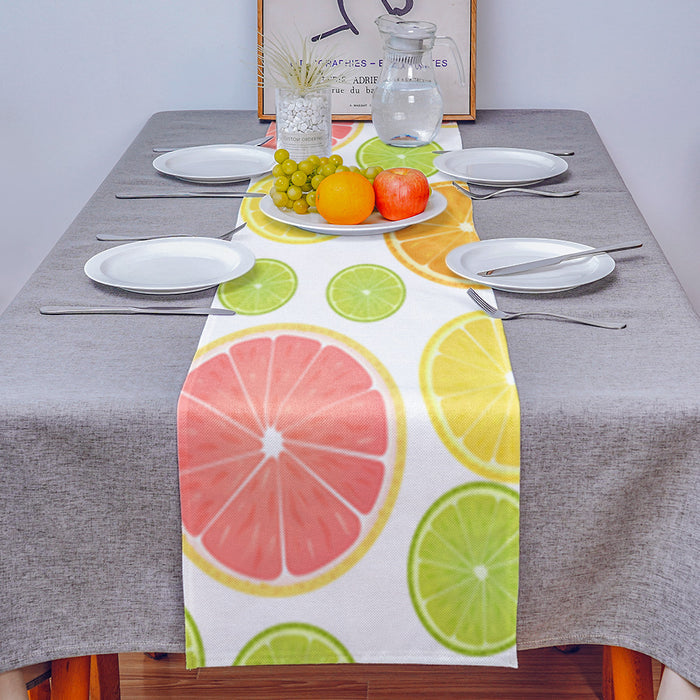 Summer style of grape fruit Table Runner Place Mats - LeobonZone