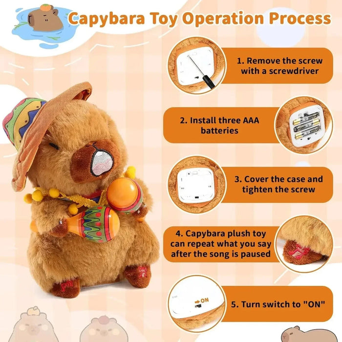 Talking capybara plush Toy