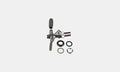 Tap Lever G5/8x35x10 with Compensator - S.S Chrome Outlet & Handle
