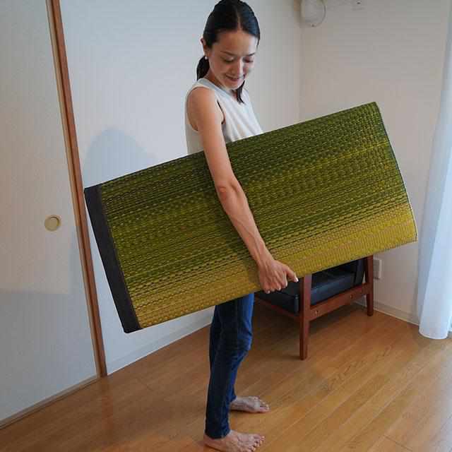 [TATAMI] RUSH RUG DENIM F JOY GREEN (S: 191 X 191 CM, L: 191 X 250 CM) | IKEHIKO | TATAMI