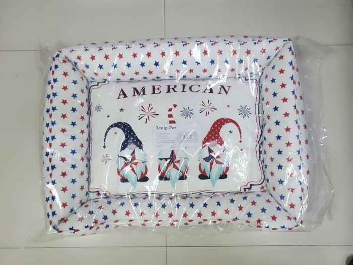 Tcolp.Pet American Independence Day Elements soft dog bed - LeobonZone