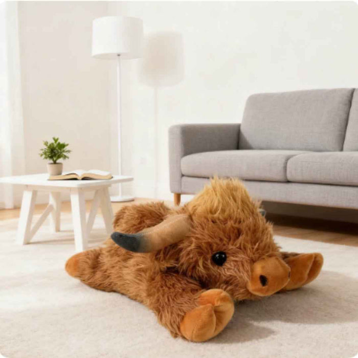 The Cozy Highlander | Big Highland Cow Stuffed Animal-21"