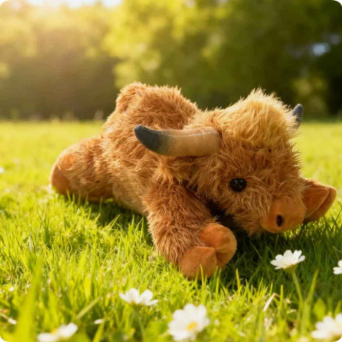 The Cozy Highlander | Big Highland Cow Stuffed Animal-21"