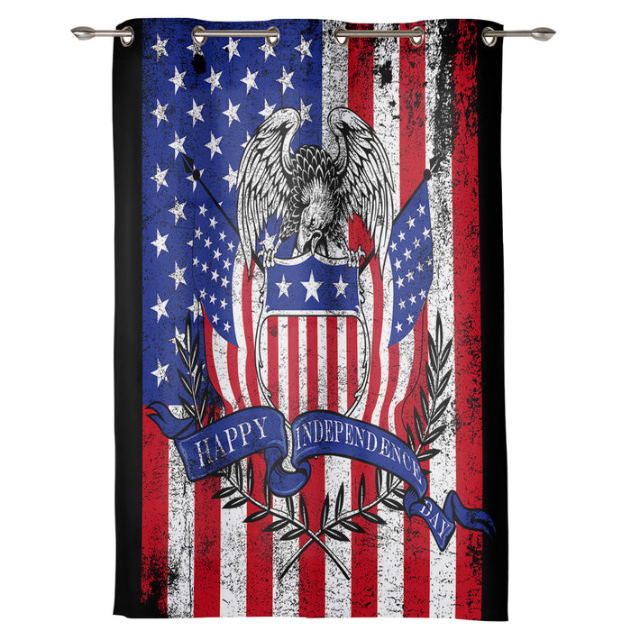 The white eagle logo of the retro America Blackout Curtain - LeobonZone