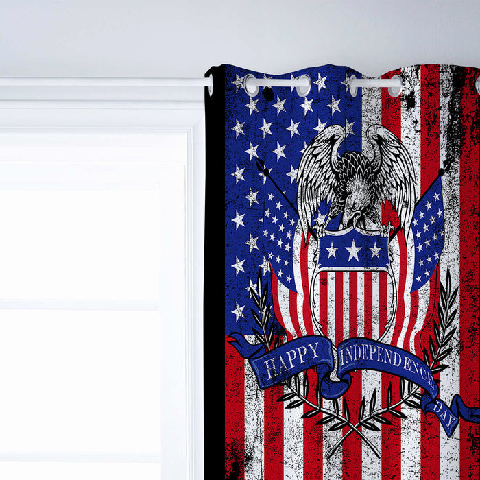 The white eagle logo of the retro America Blackout Curtain - LeobonZone