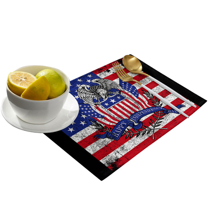 The white eagle logo of the retro America Personalized Table Placemats - LeobonZone