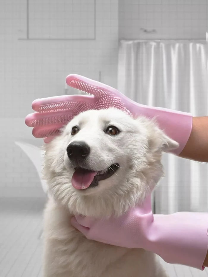Touch Pet Shower & Grooming Gloves by Trendsi