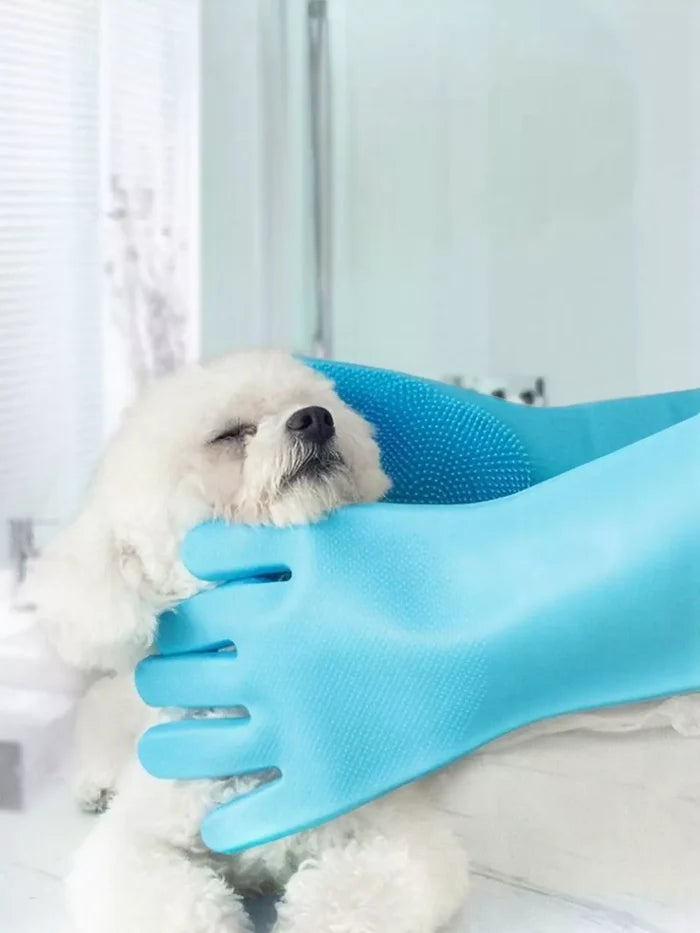 Touch Pet Shower & Grooming Gloves by Trendsi