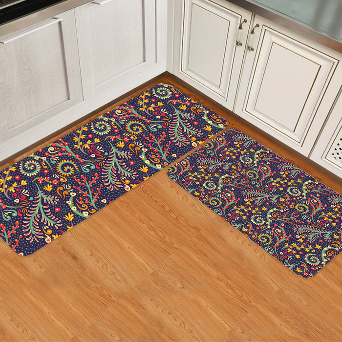 Traditional Pattern Circular Angle Felt Carpets Two piece set - LeobonZone
