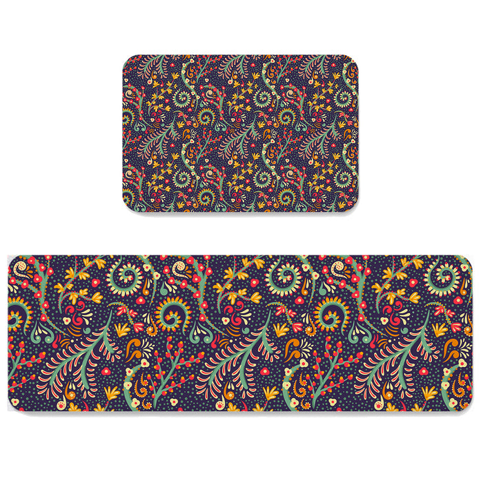 Traditional Pattern Circular Angle Felt Carpets Two piece set - LeobonZone