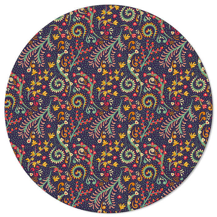 Traditional Pattern Circular Felt Rugs - LeobonZone