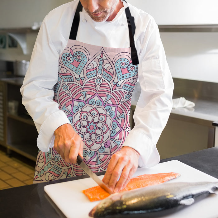 Traditional Pattern Personalized Canvas Apron - LeobonZone