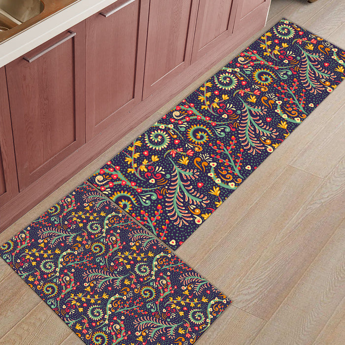 Traditional Pattern Right Angle Felt Doormat Two piece set - LeobonZone