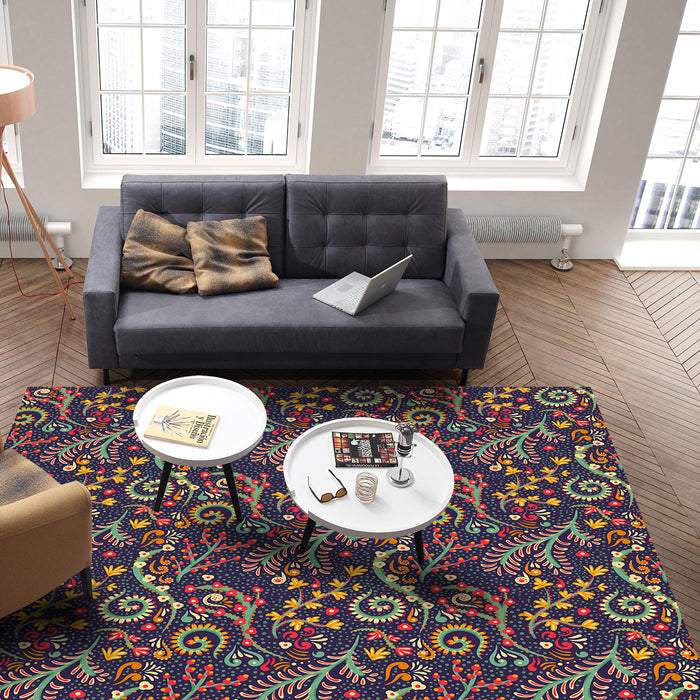 Traditional Pattern Right Angle Felt Rugs - LeobonZone