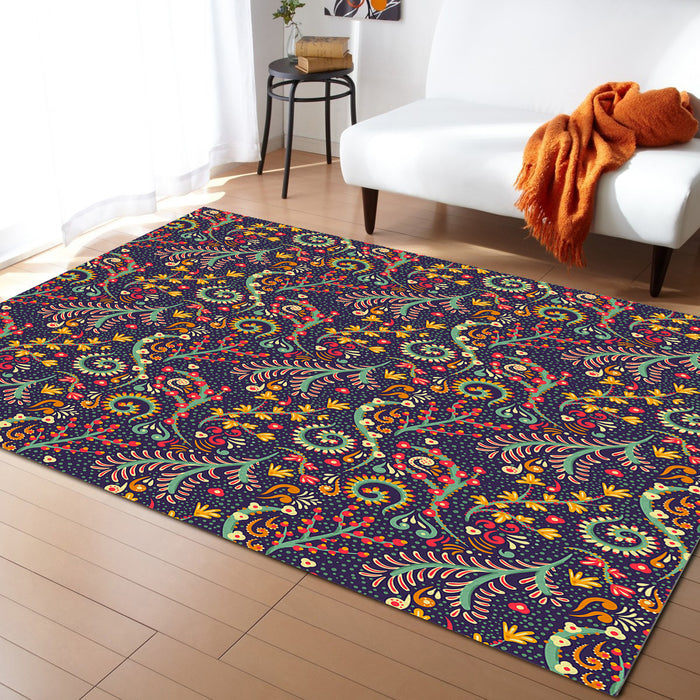 Traditional Pattern Right Angle Felt Rugs - LeobonZone