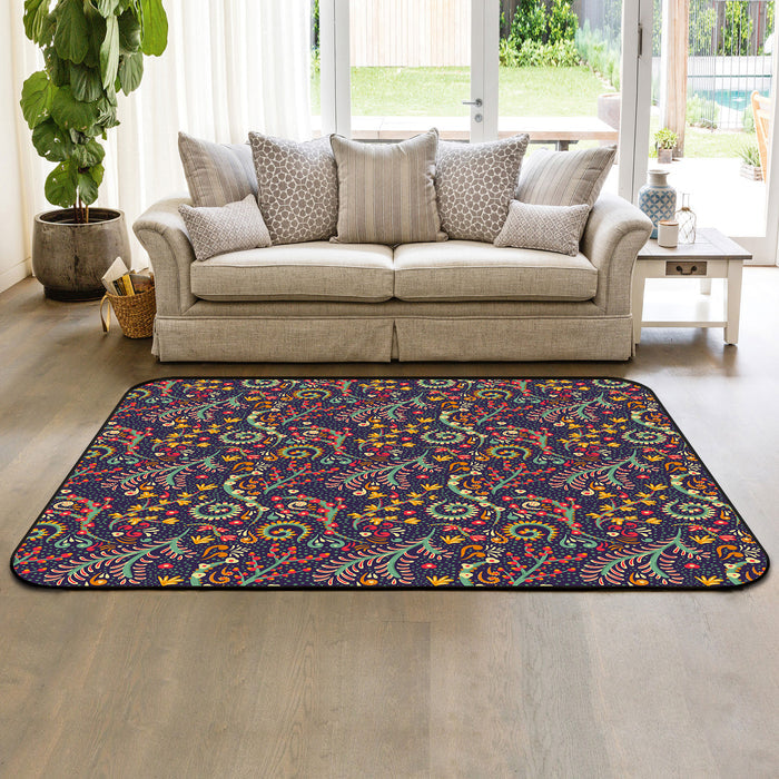 Traditional Pattern Sponge Rillet Rubber Rugs - LeobonZone