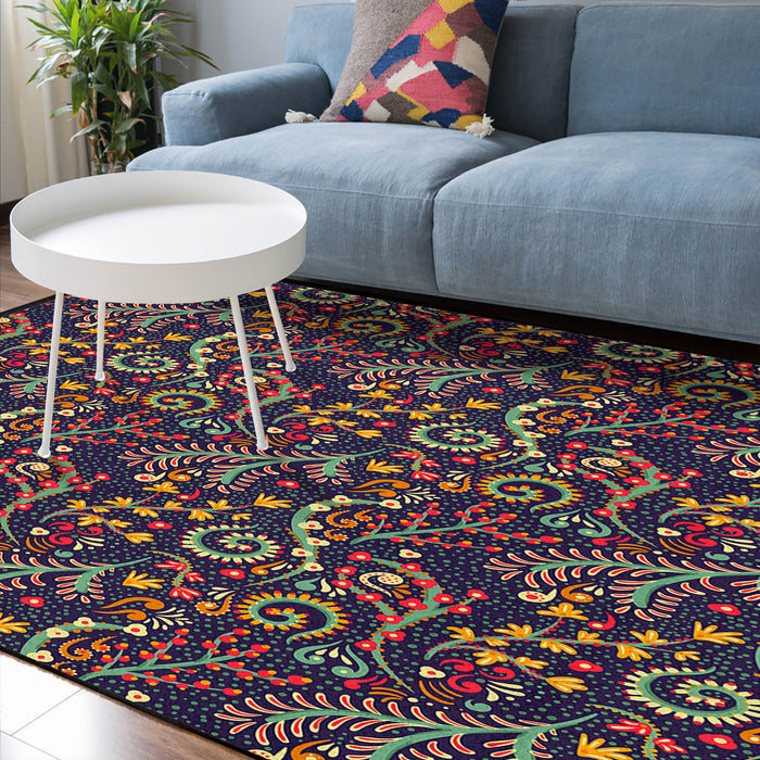 Traditional Pattern Sponge Rillet Rubber Rugs - LeobonZone
