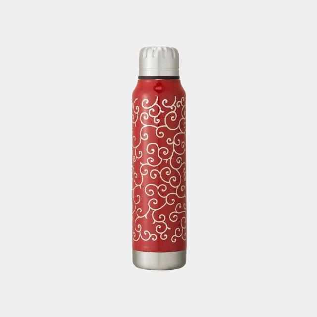 [TUMBLER / WATER BOTTLE] THERMO MUG URUSHI UMBRELLA BOTTLE ARABESQUE (RED) | ECHIZEN LACQUERWARE| TAKUMIICHI