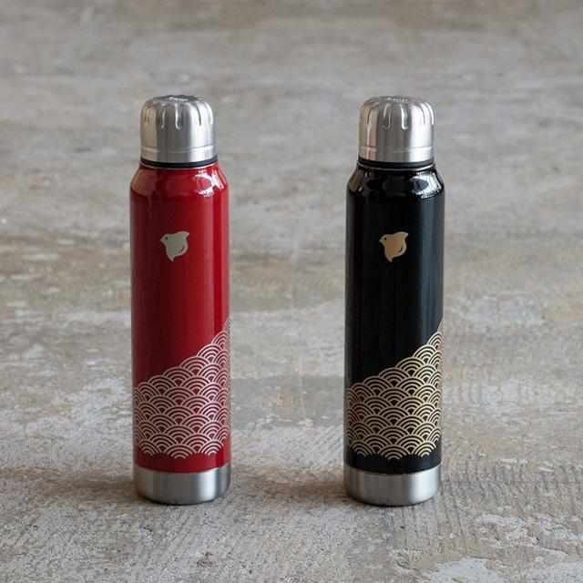[TUMBLER / WATER BOTTLE] THERMO MUG URUSHI UMBRELLA BOTTLE WAVE CHIDORI (RED) | ECHIZEN LACQUERWARE| TAKUMIICHI