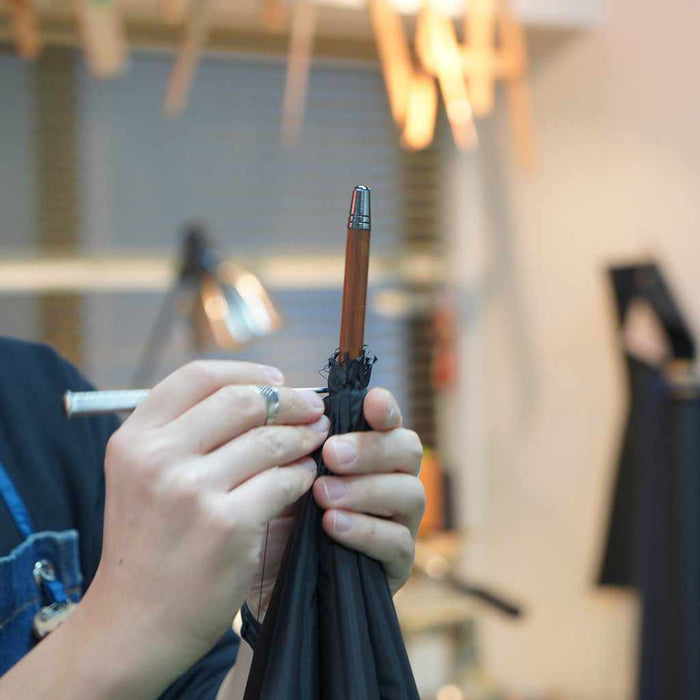 [UMBRELLA] IMPERIAL WARRANT "GENTLEMAN" UMBRELLA PINDOT FOLDING (DARK BLUE) | MAEHARA KOEI SHOTEN | TOKYO UMBRELLA