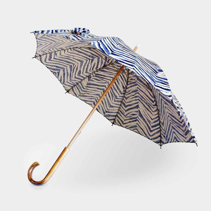 [UMBRELLA] PARASOL STAR BLUE | HAND PRINTING