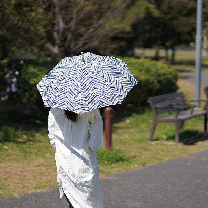 [UMBRELLA] PARASOL STAR BLUE | HAND PRINTING
