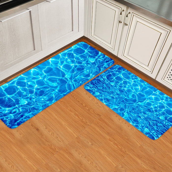 Water Ripple Circular Angle Felt Carpets Two piece set - LeobonZone