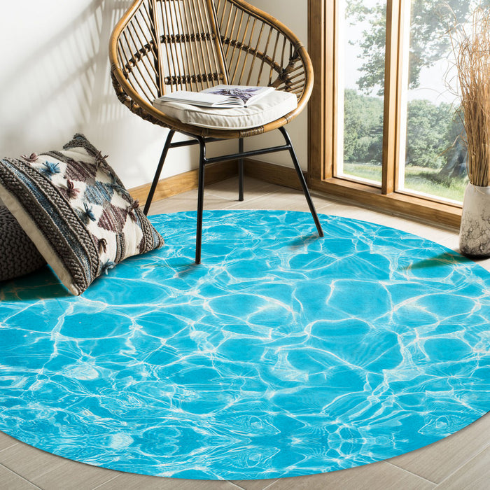 water ripple Circular Felt Rugs - LeobonZone