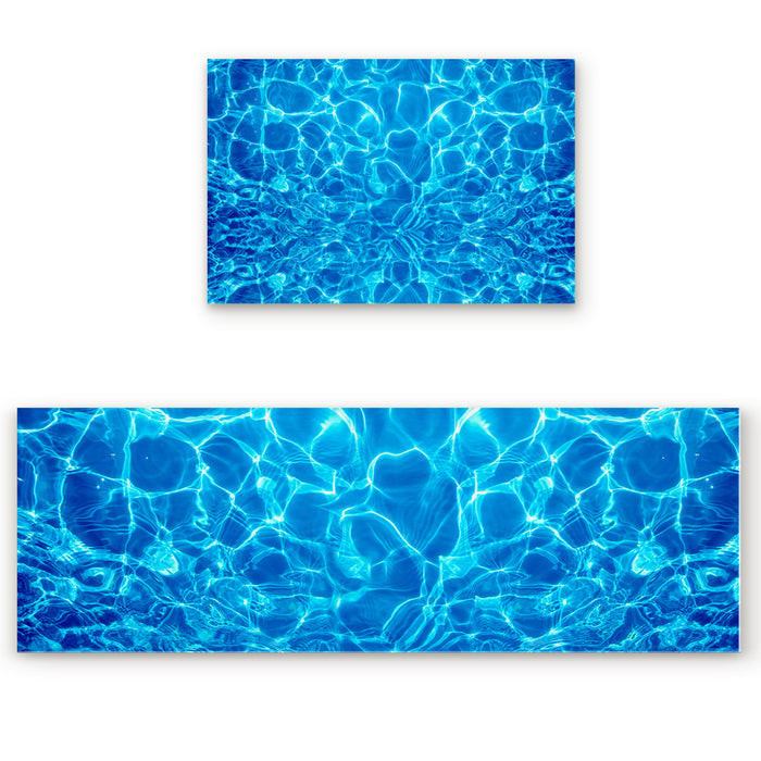 Water Ripple Right Angle Felt Doormat Two piece set - LeobonZone