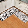 White dots Circular Angle Felt Carpets Two piece set - LeobonZone