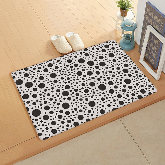 White dots Leather Doormat - LeobonZone
