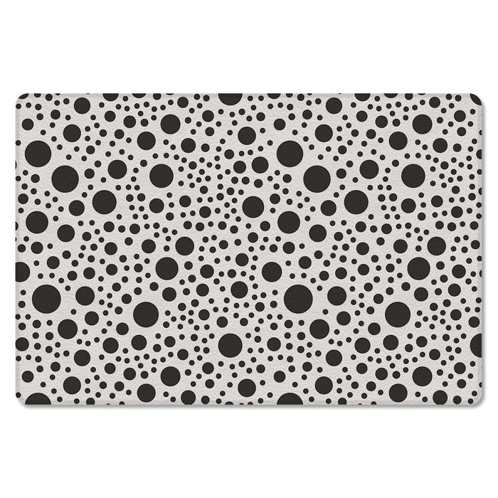 White dots Leather Doormat - LeobonZone