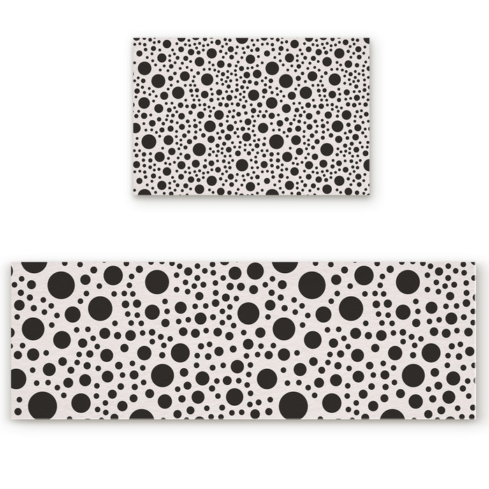 White dots Right Angle Felt Doormat Two piece set - LeobonZone