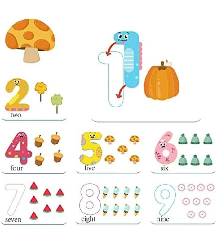 wooden magnetic number board